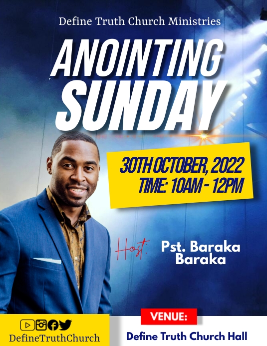 Anointing Text Design Copy of Anointing Sunday | PosterMyWall