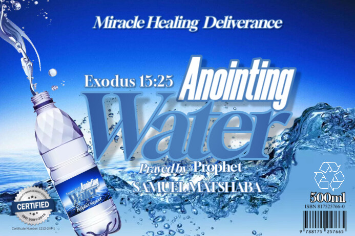Anointing Text Design Anointing Water Template | PosterMyWall