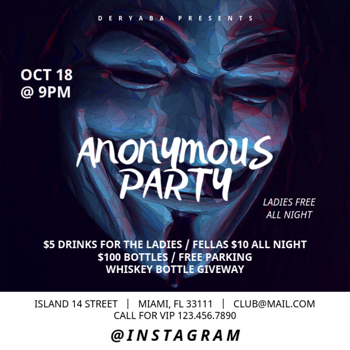 匿名聚会instagram横幅模板 Postermywall 匿名聚会instagram横幅模板 Postermywall