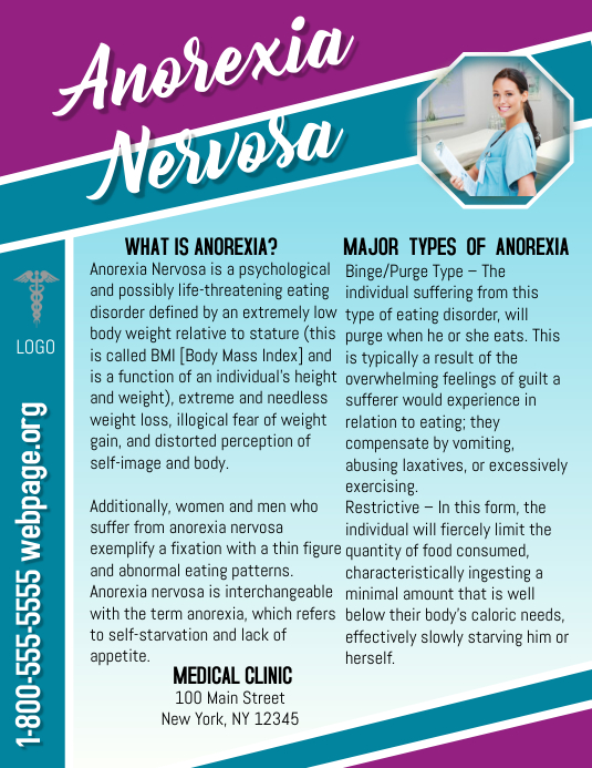 Anorexia Nervosa Template PosterMyWall