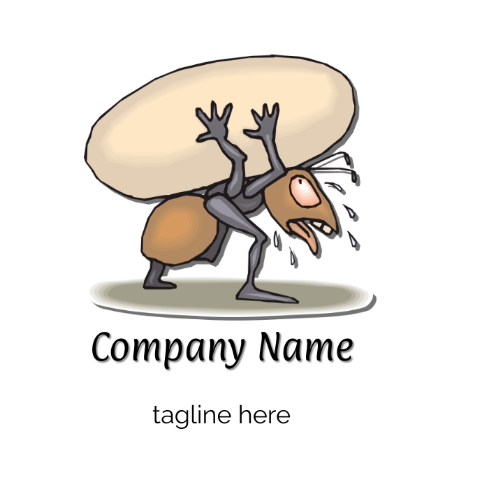 Ant logo, company logo Logotyp template