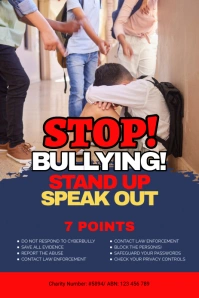 Anti Bullying Pinterest Graphic template
