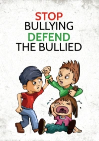 anti bullying poster for free A4 template