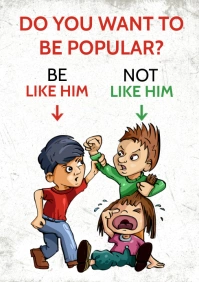 Anti bullying poster for free A4 template