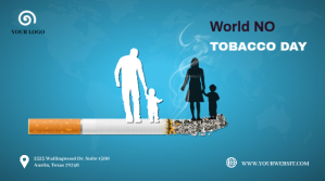 anti tobacco day social media post Publicación de Twitter template