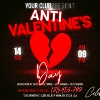 Anti Valentine's Day Instagram Post Instagram-opslag template