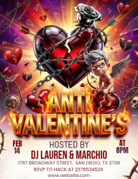 Anti-Valentine's Event Flyer template