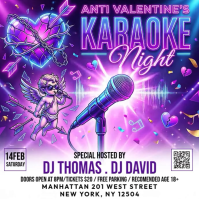 Anti Valentine's Karaoke Night Instagram Post template