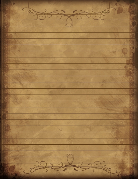 Vintage Style Lined Paper template Iflaya (Incwadi ye-US)