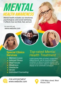 anxiety therapy A4 template