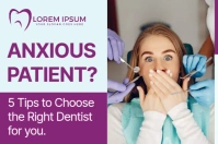 Anxious Dental Patient Label template