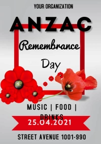 Anzac Celebration Flyer A3 template