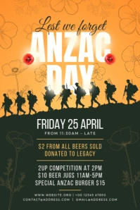 Anzac Day Celebration Poster Template