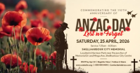Anzac Day Commemoration Service Post Template Facebook Shared Image