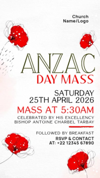 Anzac Day Mass Prayer Story Template