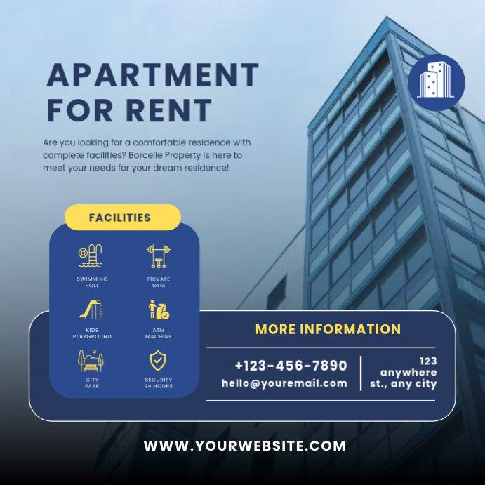 Apartment For Rent Example Posting apartmen for rent template | PosterMyWall