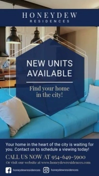 Apartment Advert Real Estate Signage 数字显示屏 (9:16) template