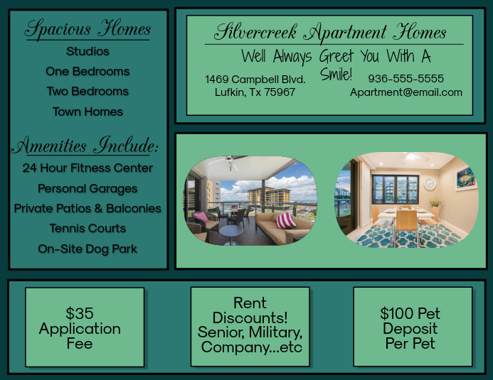 Apartment Flyer 传单(美国信函) template