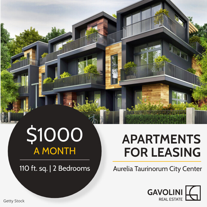 apartment for leasing minimal template advert | PosterMyWall