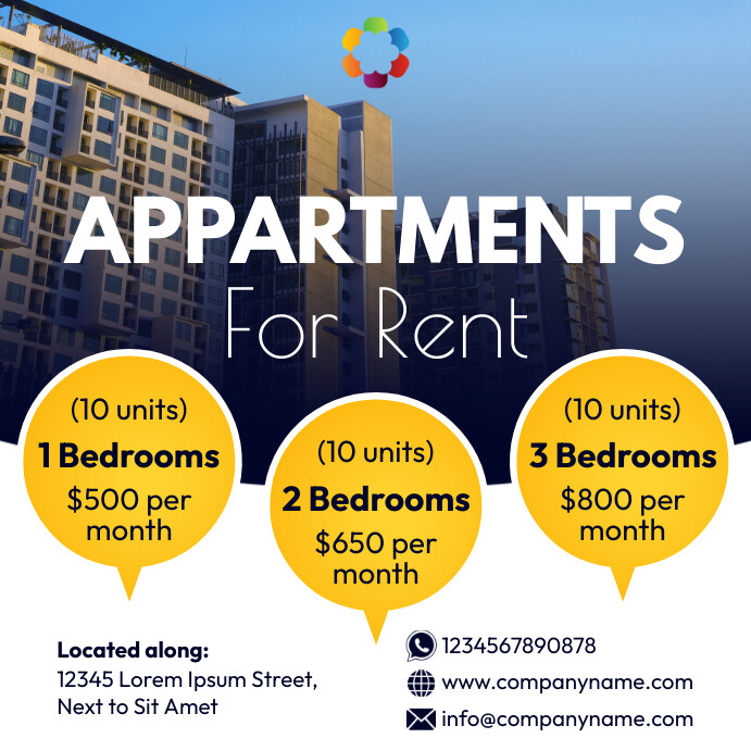 apartment for rent digital flyer Template | PosterMyWall