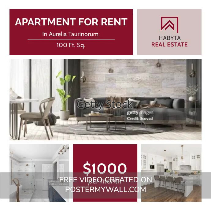 Apartment For Rent Example Posting apartment for rent minimal advertising Template | PosterMyWall