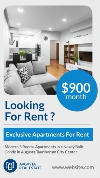 apartment for rent minimal geometric advertis Historia de Instagram template