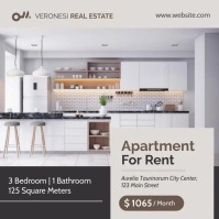 apartment for rent minimal instagram post ban Instagram-Beitrag template