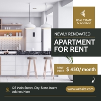 Apartment For Rent Example Posting minimal apartment for rent instagram post tem Template | PosterMyWall