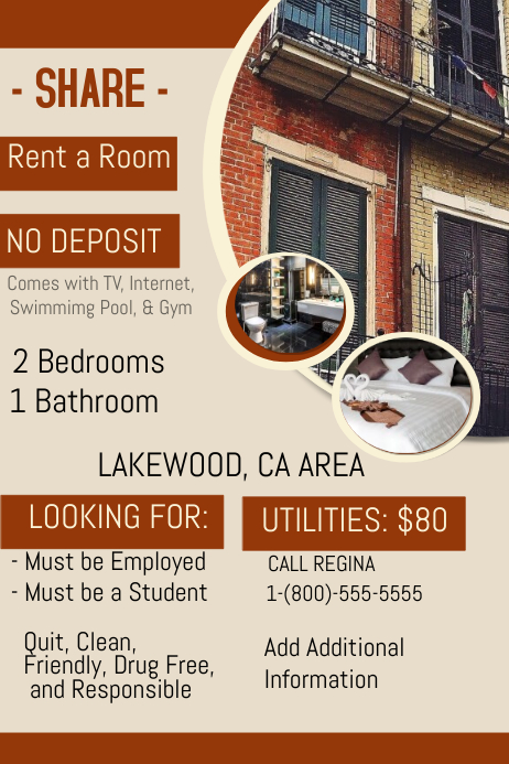 Apartment Rental Template Postermywall