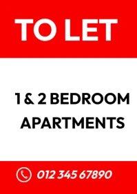 apartment to let poster A4 template