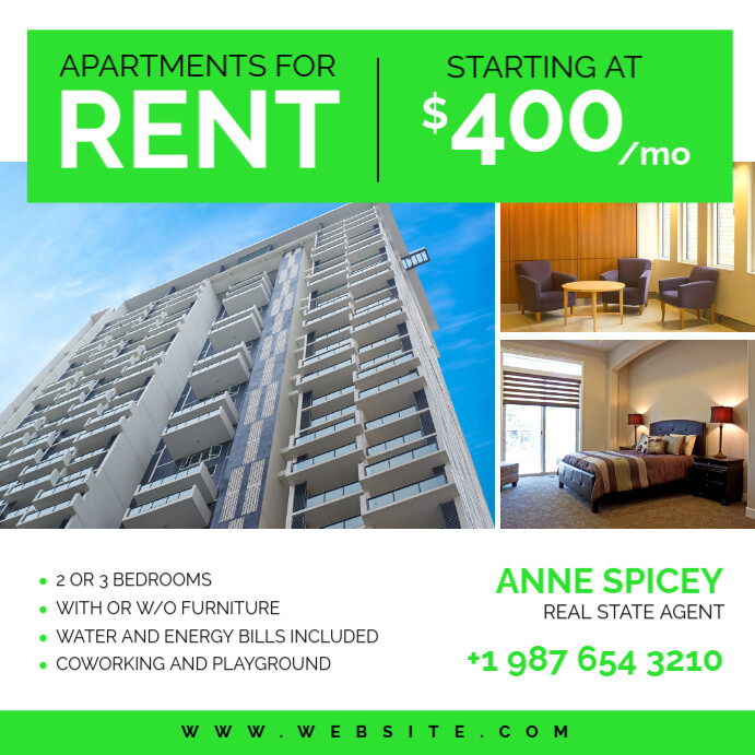 Apartment For Rent Example Posting Apartments for rent instagram ad template | PosterMyWall