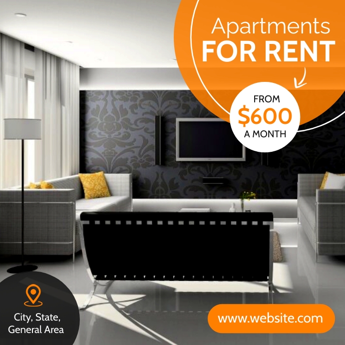 Apartment For Rent Example Posting apartments for rent instagram post banner tem Template | PosterMyWall