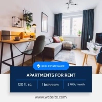 Apartments for rent minimal instagram post ba template