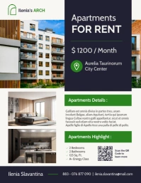 apartments for rent real estate flyer advertising template
