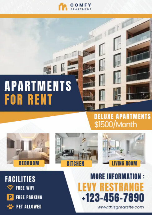 Apartments For Rent Template | PosterMyWall