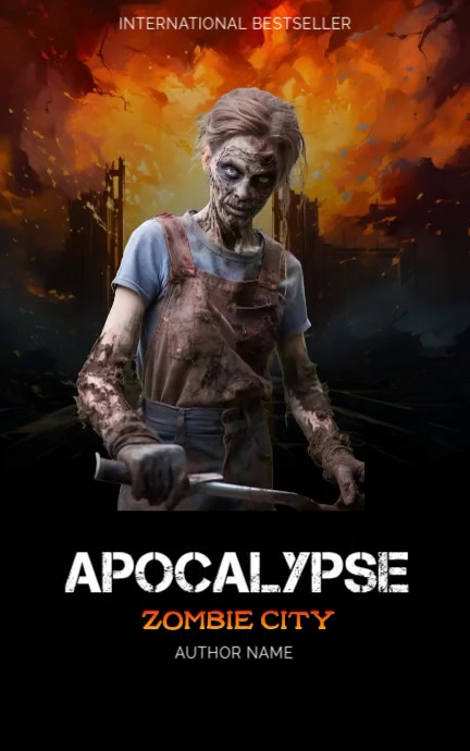 Apocalypse Zombie City Book Cover Template | PosterMyWall