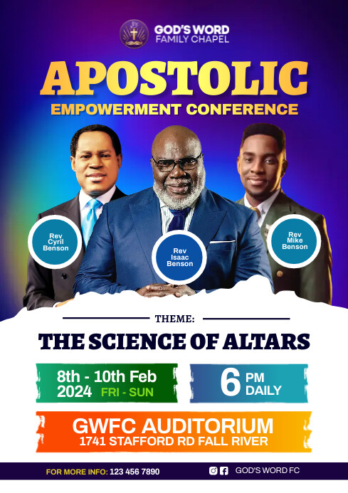 apostolic church flyer A4 template
