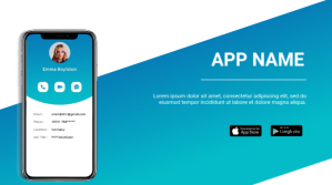 App promo flyer Præsentation (16:9) template