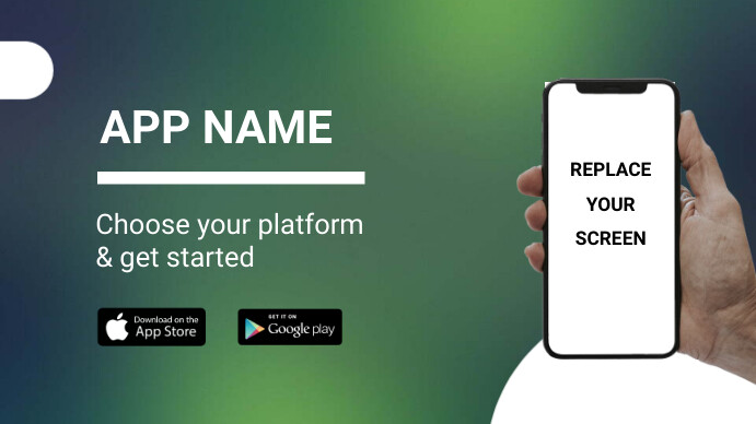 App promo flyer Presentation (16:9) template