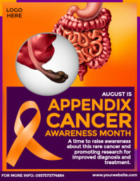 Appendix Cancer Awareness Month Flyer template