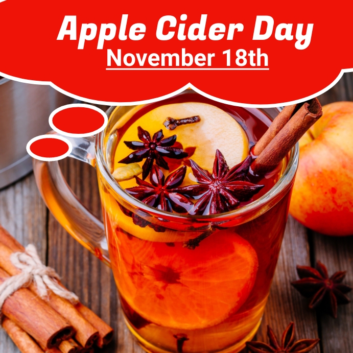 apple cider day Publicação no Instagram template