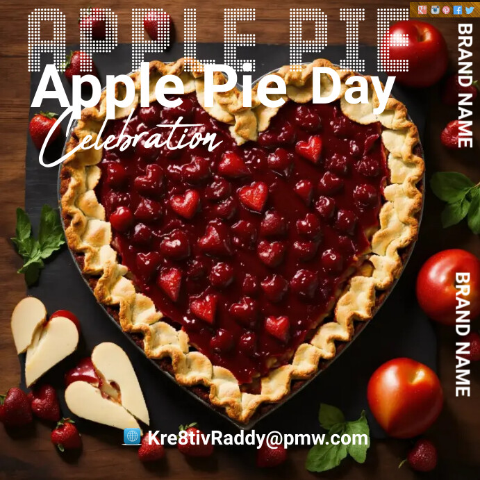 Apple Pie Day Instagram Post template