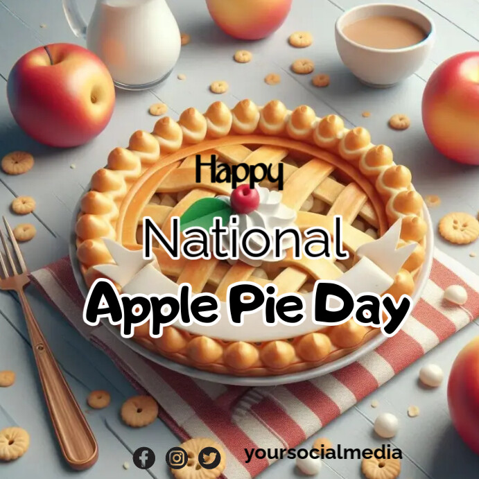 Pie Week Poster Modèle Apple Pie day Poster | PosterMyWall