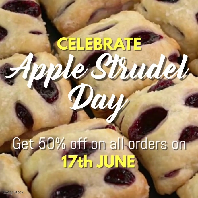Apple Strudel Day Square (1:1) template