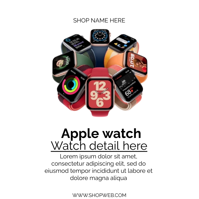 Apple Watch Template PosterMyWall