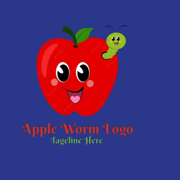 Apple Worm Logo Template PosterMyWall