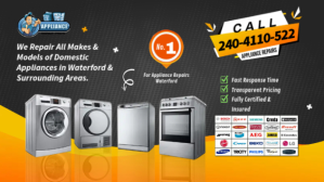 Black Domestic Appliance Repairs Facebook Cover Video Template