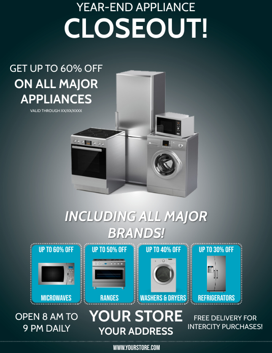 APPLIANCE SALE Template | PosterMyWall
