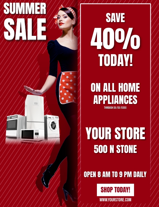 APPLIANCE SALE Template PosterMyWall