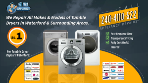 Blue Tumble Dryer Repairs Facebook Cover Video Template